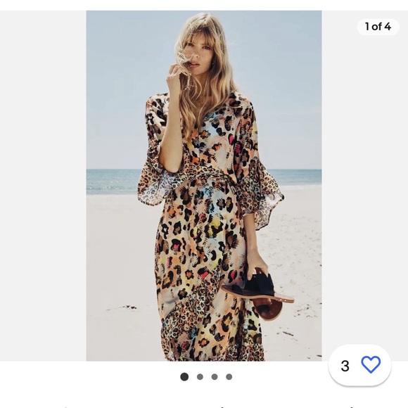 Bl^NK Anthropologie Zadie Leopard Midi Dress S NWT - Picture 2 of 12